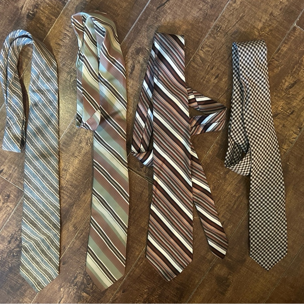 Vintage Tie Bundle – St. Michael, Pierre Cardin, Club Intl (Set of 4)
